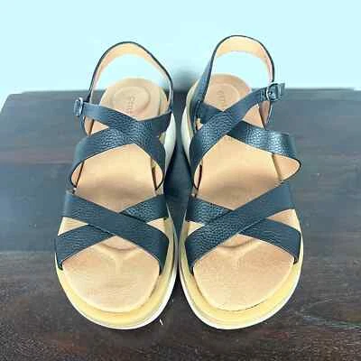 GENTLE SOULS BY KENNETH COLE SANDALIA PLATAFORMA CUERO REBHA NEGRA TALLA 8,5 NUEVA SIN CAJA Foto 1 de 4