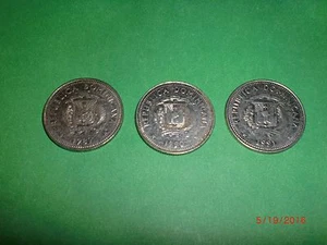 REPÚBLICA DOMINICANA - MONEDAS 3 X 25 CENTAVOS - RARAS - 1989-1991 #3L/3 - Imagen 1 de 4