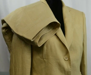 Brooks Brothers Size 2 Irish Linen Tan Beige 2 Piece Skirt Suit Blazer Business - Picture 1 of 12