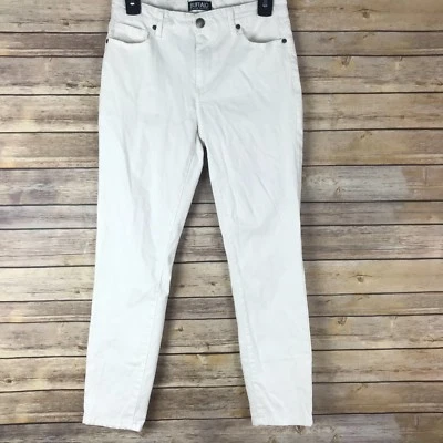 Buffalo David Bitten Pants Womens 4 White Skinny Ankle Grazer Stretch Mid Rise - Image 1 of 4