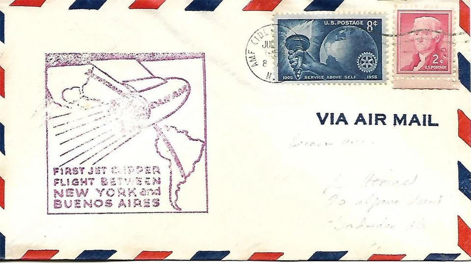First Jet Airmail Flight New York (IDL) AMF July 20 1959 AAMC#J127f - Image 1 of 1