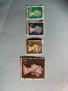 4 used British Queen stamps, good value for collection, discount shipping! - Imagen 1 de 1