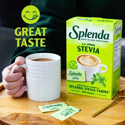 SPLENDA Stevia Zero Calorie Sweetener, Sugar Substitute Packets, 200 Count - Image 1 of 4