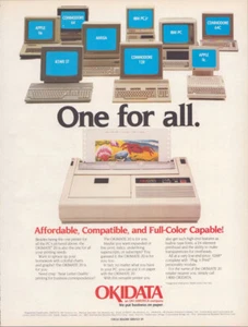 1987 Okidata Print Ad Okimate 20 Full-color Capable, One for all. - Picture 1 of 1