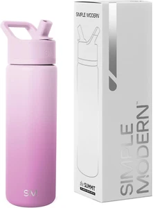 Kids Water Bottle with Straw Lid | Vacuum Insulated Stainless Steel Metal | Reus - Picture 1 of 3