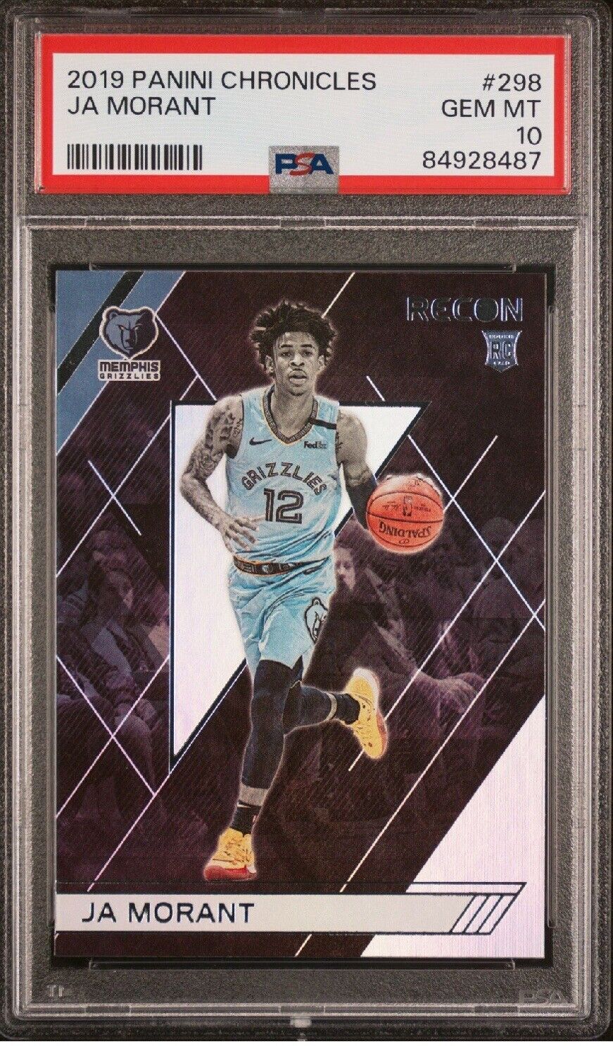 2019-20 Panini Chronicles - Recon #298 Ja Morant (RC) PSA 10