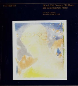 SOTHEBY 19th & 20th Old Master & Contemporary Prints Auction Nov 1980 - Imagen 1 de 5