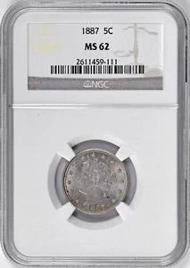 1887 Liberty Nickel -- NGC MS62 -- - Picture 1 of 4