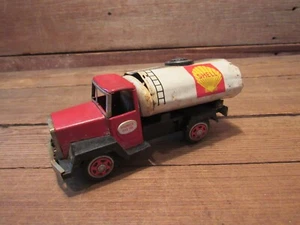 Vintage RARE Japan Metal Tin Litho SHELL Tanker Truck Pioneer Gas Co. - PARTS! - Picture 1 of 10