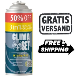 ClimaSet 3 en 1 gas de repuesto R134a refrigerante R12 aceite sellador aire acondicionado coche aire acondicionado - Imagen 1 de 10