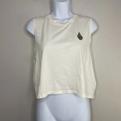 Volcom Tank Top Women Medium Palm Cropped Graphic T-shirt Relaxed Thomas Hooper - Image 1 of 4