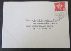 SWITZERLAND OFFICIAL WHO COIL STAMPS COVER 5028a 1973 - Picture 1 of 1