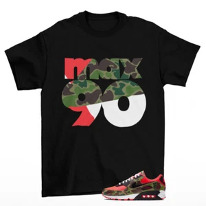 Camisa Zapatilla Retro Negra a Juego Air Max 90 Reverse Duck Camuflada CW6024-600 - Imagen 1 de 2
