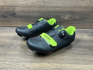 SPEED  Black Road Racing CYCLING SHOES Bicycle Flat Size 39 - Picture 1 of 6