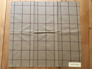 RALPH LAUREN 26" X 24" FABRIC REMNANT "Westerly Tattersal Currant“ USA  #72 - Picture 1 of 5