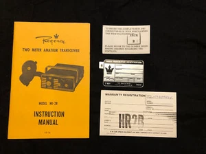 Regency Instruction Manual - Model HR-2 Two Meter Amateur Transceiver - Picture 1 of 6