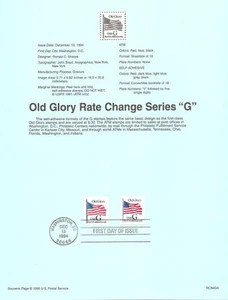 #94G4 Old Glory Rate Change Series USPS página de recuerdos - Imagen 1 de 1