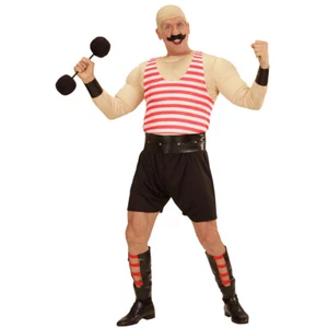 Zirkus Kostüm Muskelmann Herrenkostüm Gewichtheber Bodybuilder Dompteur Outfit - Bild 1 von 4
