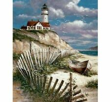 Lighthouse Portrait Diamond Painting Beach Seashore Design DIY Full Square Drill