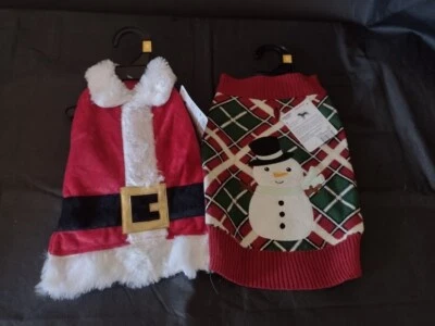 Dog Santa Claus costume and Christmas Winter Sweater Small - image 1 of 4
