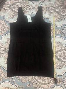 WIHOLL Women's Ribbed Tank Top 2024 Scoop Neck Slim Fitted Black Top Size L NWT - Picture 1 of 3