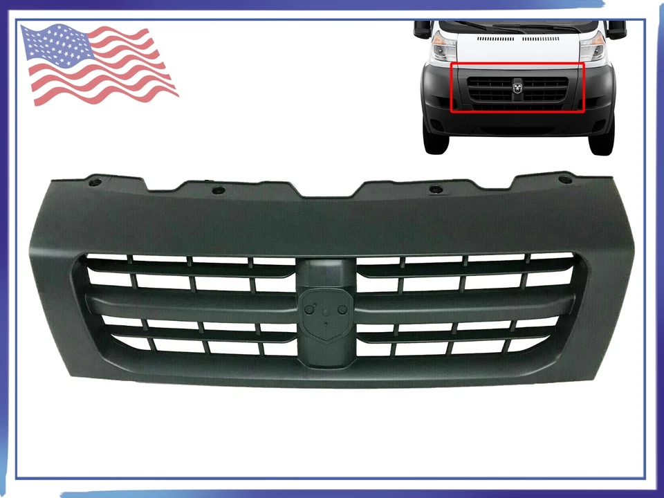 For 2014-2018 Promaster Grille Front Bumper Upper Grille Grill 1500 2500 3500 Foto 1 de 4