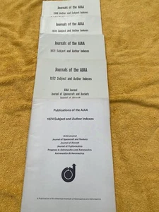 Journals Of AIAA Author & Subject Indexes 1968, 1970, 1971, 1972, 1974 Space - Picture 1 of 7