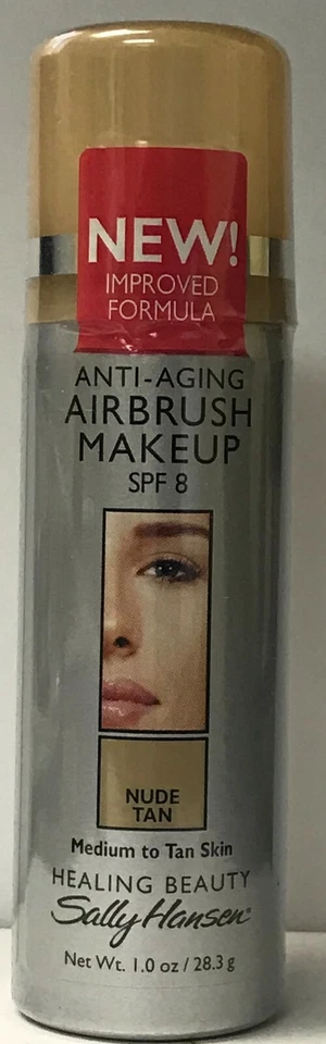 Lote de 2 Maquillaje con Aerógrafo Anti Envejecimiento Sally Hansen - Bronceado Desnudo 1.0 OZ Coleccionable Foto 1 de 2