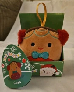 CASH SQUISHMALLOWS ORNAMENT 4" Christmas Gingerbread Plysh New In Box Jazwares - Picture 1 of 2