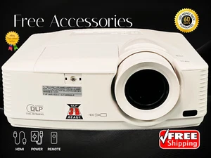DLP Projector 3500 ANSI Ideal for Cultural Events HD 1080p HDMI USB w/Remote - Picture 1 of 9