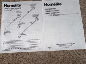 Homelite 25cc String Trimmers Operators Owners Manual and Parts List - Picture 1 of 1