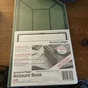 Boorum BOR6718300R Account Record Book, Record Rule 300 Seiten 12 1/8" x 7 5/8" - Bild 1 von 2