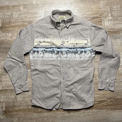 Men's Cabelas Deerskin Soft Chamois Button Down Flannel Dog/Duck Geese Hunting M - Image 1 of 4