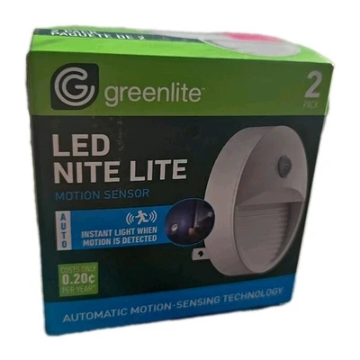 Greenlite Round LED Nite Lite - Motion Sensor - 2 pack - Image 1 of 3