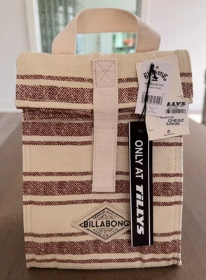 $29.99 NWT Billabong 100% Cotton Playa Picnic Lunch Bag 10”x7”x6” - Image 1 of 4