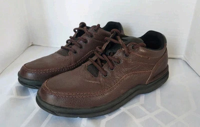 Zapatos ROCKPORT WORLD TOUR CLASSIC Cordones de Cuero Marrón Para Hombre Talla 9 Ancho Comodidad Foto 1 de 4