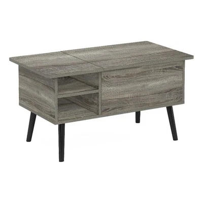 Furinno Jensen Living Room Wooden Leg Lift Top Coffee Table With French Oak Grey - Image 1 of 4