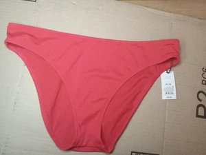 XL (16) Women's Ribbed Hipster Cheeky Bikini Bottom - Shade & Shore™ Red - Picture 1 of 6