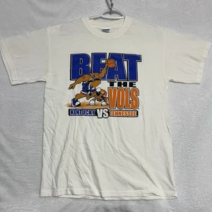 Vintage Kentucky Wildcats Tennessee Basketball Shirt Size MEDIUM Beat the Vols - Picture 1 of 20