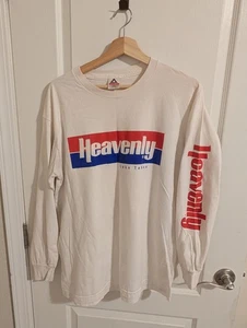 Vintage Heavenly Lake Tahoe Sz L Big Logo Long Sleeve Shirt White Rare - Picture 1 of 4