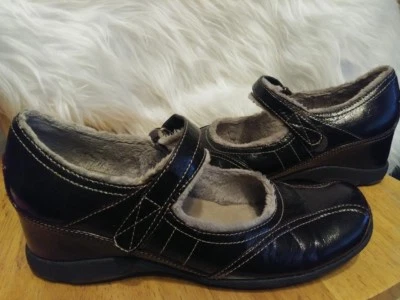 *NINE WEST* ZAPATOS DE CUÑA FORRADOS DE PIEL Mary Jane para mujer 10 Foto 1 de 4