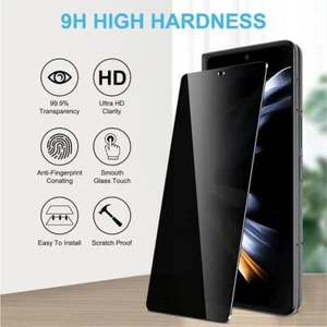 Privacy Tempered Glass Screen Protector for Samsung Galaxy Z Fold 3 /4/5 5G - Picture 1 of 9