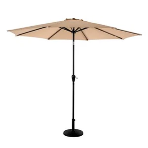 Nu Garden Patio Umbrella 10' Waterproof Aluminum Outdoor Beige W/ Umbrella Base - Picture 1 of 6