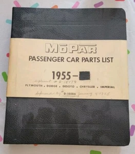 Vintage Bindered MOPAR Passenger Car Parts List 1955 D-15178 / D-15586 - Picture 1 of 13