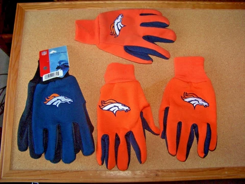 Denver Broncos  5 sport utility gloves - 3 left, 2 right new and used NFL Cover