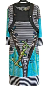 💙GENUINE DESIGNER FRANK LYMAN MULTI COLOURED DRESS & BOLERO JACKET SIZE 12💙 - Picture 1 of 22