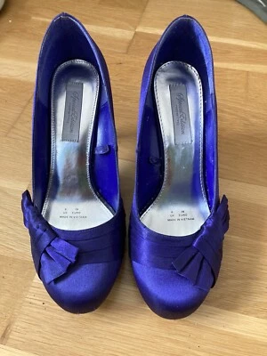 Purple Satin Style Shoes / Wedding / Bridesmaid (size 6, 39) - Image 1 of 4
