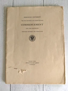 Princeton University 1935 188th  Commencement Program - Picture 1 of 5