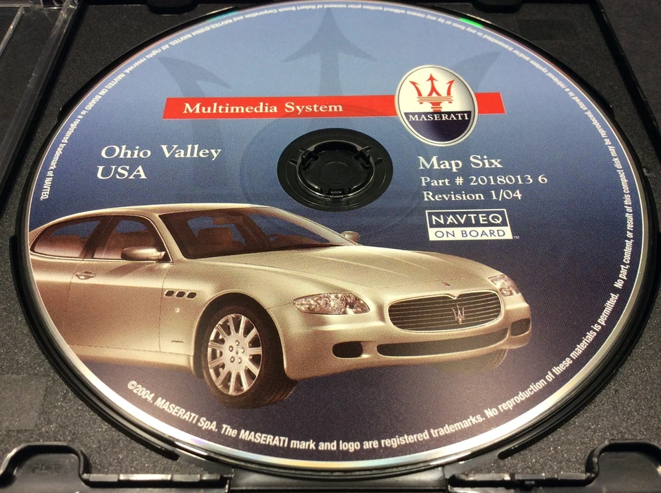 MASERATI NAVIGATION GPS DVD DISK 6 1/04 OHIO VALLEY MASERATI 2018013 6 #CD64 - Image 1 of 1