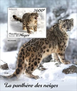 Francobolli Snow Leopard nuovi di zecca 2023 Niger S/S - Foto 1 di 1